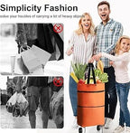 Portable High Quality Collapsible Foldable Reusable Shopping Cart Trolley Roller Grocery Bag with Wheel