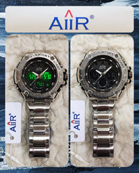 AIIR S Sports Dual Time Clock Chain Wristwatch For Men