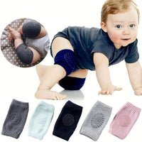 (Pack of 2 Pairs) Soft Elastic Anti Slip Crawling Safety Protector Leg Cushion Knee Elbow Brace Pads For Babies and Toddlers