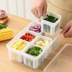 Plastic Rectangular Freeze Storage Containers with 6 Compartments For Kitchen and Outdoor