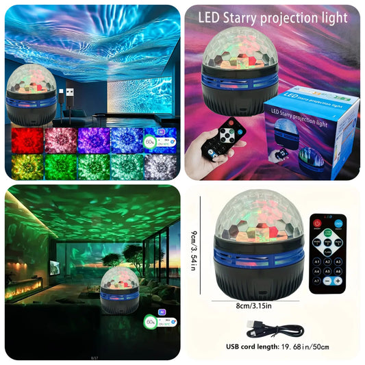 Q6 Mini High Quality LED Multicolor Starry Sky Lighting Projection Light with Remote Control with Box For Home Decor