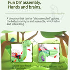 Funny Electric Transparent Gear Dinosaur with Universal Walking Lights Music Educational Toy For Kids with Box