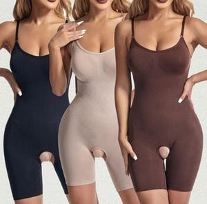 Frim Control Shaping for Women Seamless Crotchless Waist Slimming Body Shaper Full Bodysuit