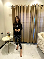 Black Smiley Face Style Night Dress