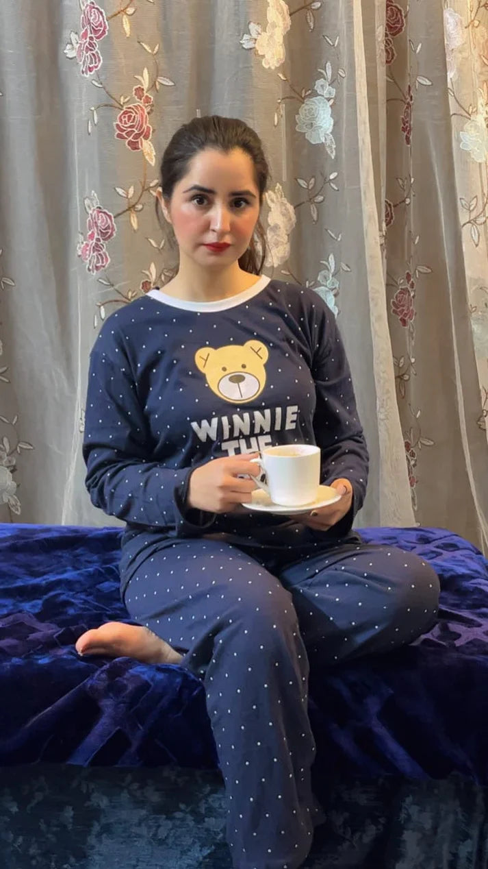 Blue Winni The Bear Night Suit