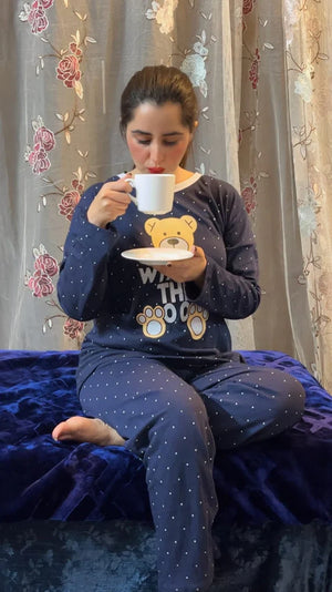 Blue Winni The Bear Night Suit