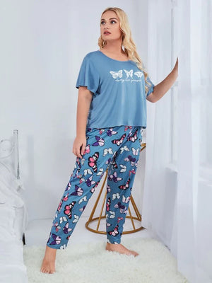 Multi Colours Butterfly Night Suit