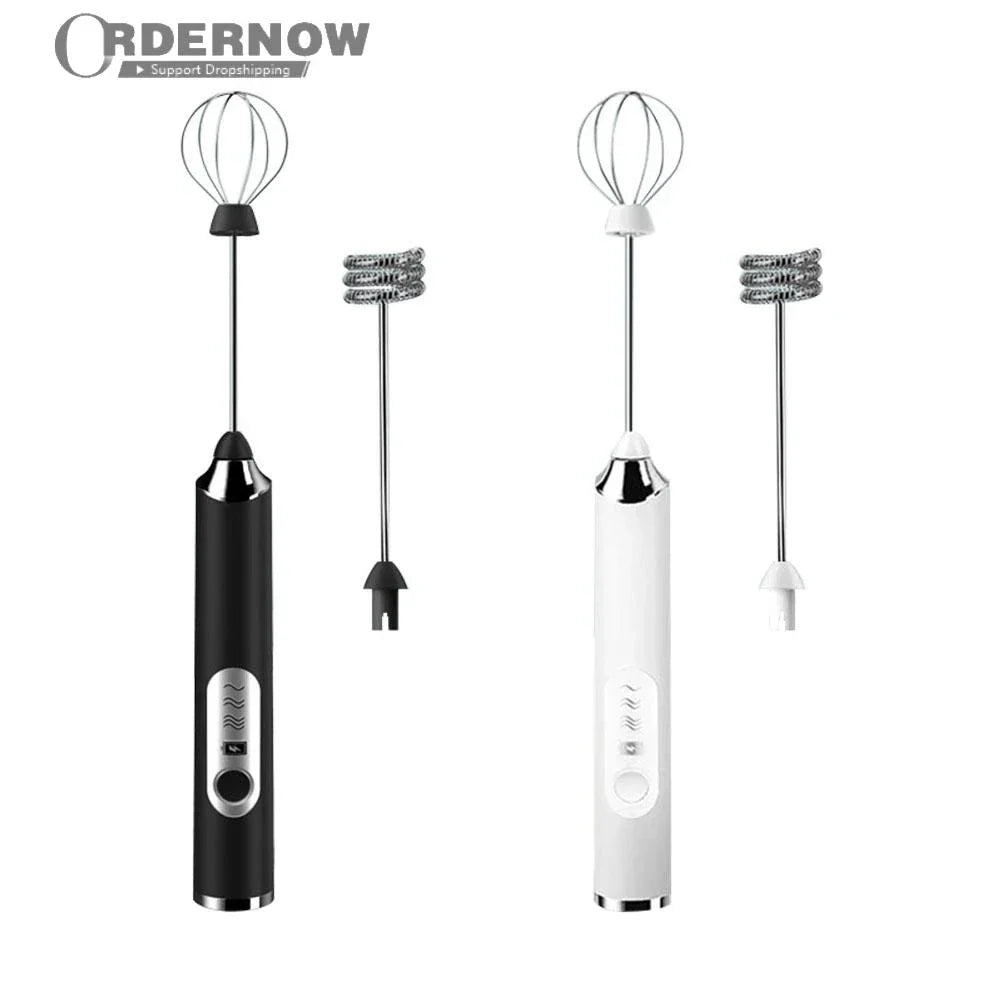 Powerful Handheld USB Rechargeable Electric Coffee Beater for Coffee Latte, Cappuccino, Mocha, Macchiato, Frappe and Protein Powder