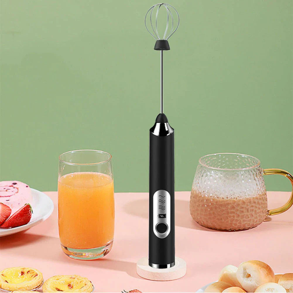 Powerful Handheld USB Rechargeable Electric Coffee Beater for Coffee Latte, Cappuccino, Mocha, Macchiato, Frappe and Protein Powder