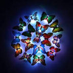 Pack Of 10 Imported Butterfly Stickers With LED As Beautiful Butterfly Night Lamp & Decorative. Rs 999