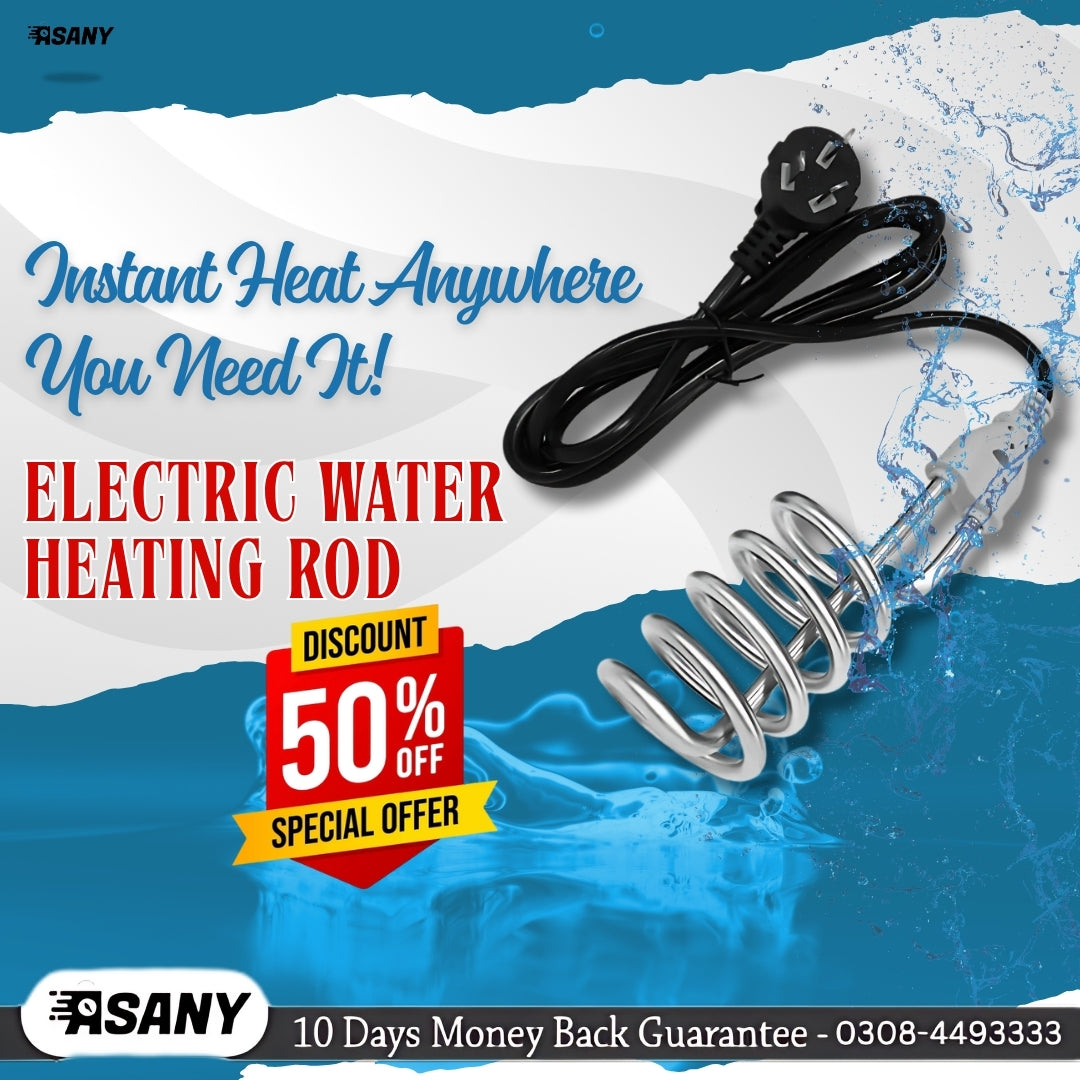 Electric Water Heating Rod for Heating Water in container like Bucket Basin Bath tub mini inflatable Swimming Pool and More