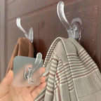 Transparent Acrylic Wall Hooks (2Pcs)