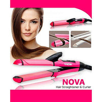 2 in 1 NOVA NHC 2009 Hair Curler and Straightener For Women
