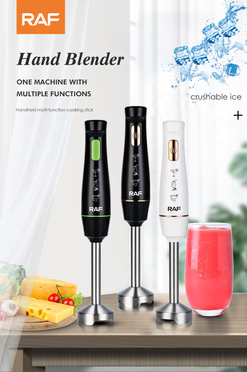 Portable Handheld Blender with Multifunctional Stainless Steel For daily Cooking at Home
