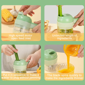 New Upgraded Electric Food Chopper Vegetable Chopper Vegetable Slicer Garlic Crusher Meat Grinder Machine Peeler Kitchen Tools