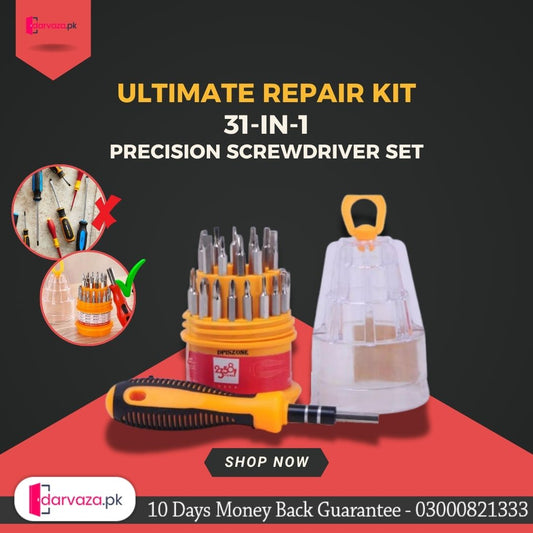 31 in 1 Precision Handle Screw driver Set Mobile Phone, watches, glasses Repair Kit