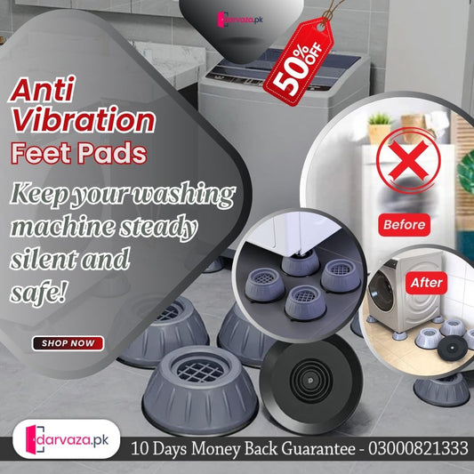 Pack Of 4 Anti Vibration Feet Pads Washing Machine Shock Absorption Rubber Mat Anti-Vibration Pad Dryer Non-Slip Pad Rs 699