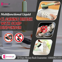 Multifunctional Liquid Cleaning Brush with Soap Dispenser for Cleaning Shoes Laundry Household Use Bathroom Kitchen