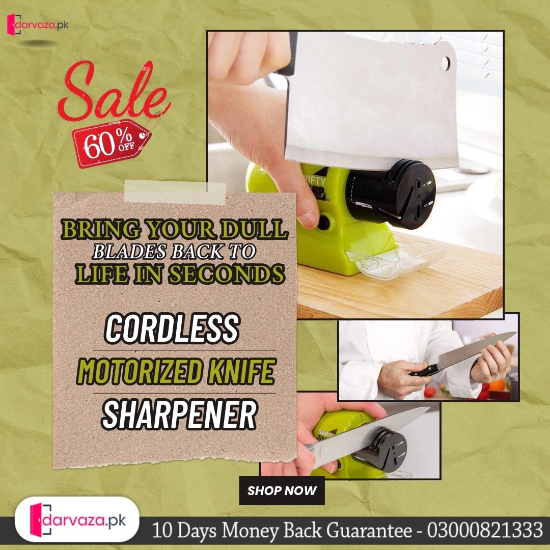 Multifunction Motorized Knife Sharpeners Super Sharp and Cordless Rs 799