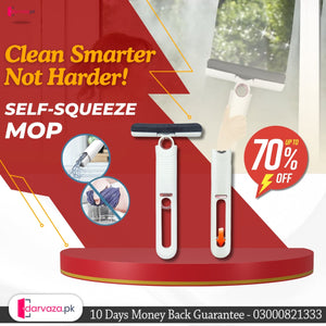 Portable & Foldable Self Squeeze Mop with Super Absorbent Cleaning Foam