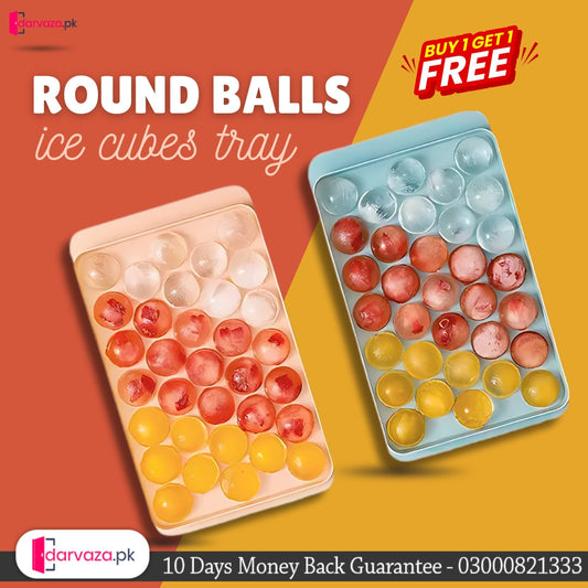 Buy 1 Get 1 Free Offer 2 Imported Round Balls Ice Cubes Tray for Slow-Melt and Prolonged Cooling
