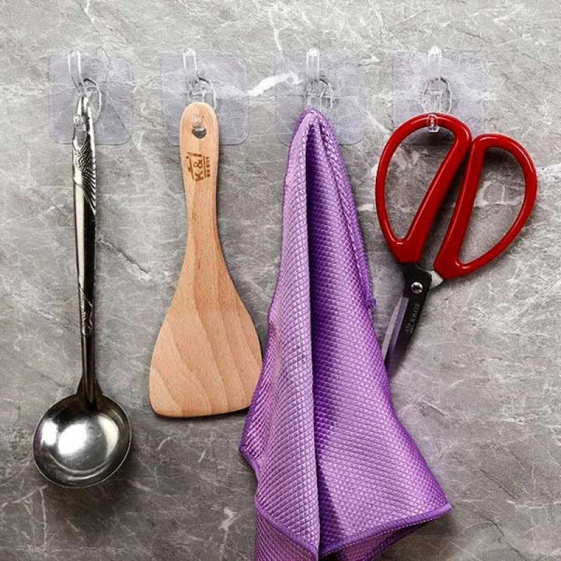 Transparent Acrylic Wall Hooks (2Pcs)