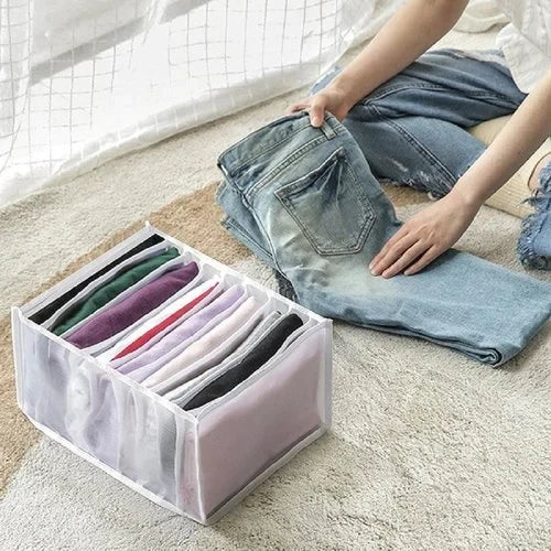 Pants Organizer 7 Grids Storage Box (1Pc)