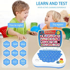 Portable Mini Cell Operated Fun Puzzle Learning Computer Laptop Toy with Educational Content For 3 Years Plus Kids