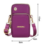Stylish Premium Quality 3 Zippers Crossbody Bags For Cell Phones and Other Small Personal Items