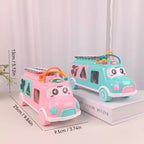 Durable Plastic Kids Cartoon Shape Bus Toy with Musicals Xylophone For 2 to 4 Years Plus Boys and Girls
