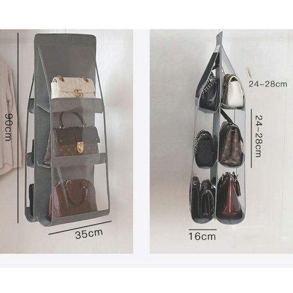 Buy 1 Get 1 Free Handbag Storage Hanging Purse Organizer with 6 Large Easy Access Pockets