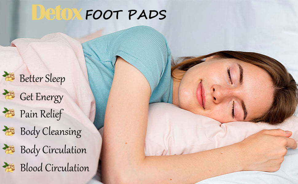 Pack of 10 Cleansing Detox Foot Pads Toxins Stress Relief , Pain Free Foot Pads