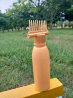 (Pack of 2) Multipurpose Yellow Hair Oil Applicator Comb Bottle