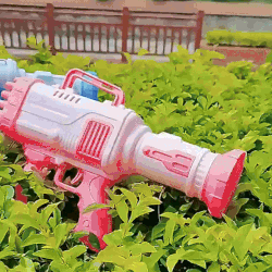 Bazoka Bubble Blaster 32 Hole Electric Gatling Bubble Gun Machine For Kids Indoor Outdoor Toy