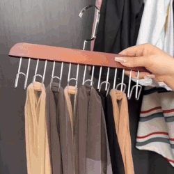 (Pack of 2) 8 in 1 Stainless Steel Anti Slip No Deformation Large Capacity Dormitory Clothes Drying Rack Sling Hanger