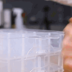 Adjustable Stackable Rectangular Plastic Storage Box Organizer with Dividers and Removable Compartments for Beading Jewelry Making Craft Art Hair Accessories and Supplies in Casual Style