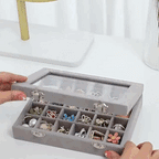 Classic Triangle Shape Wood Jewelry Storage Box with Snap Closure Velvet Lining For Women