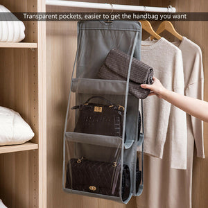 Buy 1 Get 1 Free Handbag Storage Hanging Purse Organizer with 6 Large Easy Access Pockets
