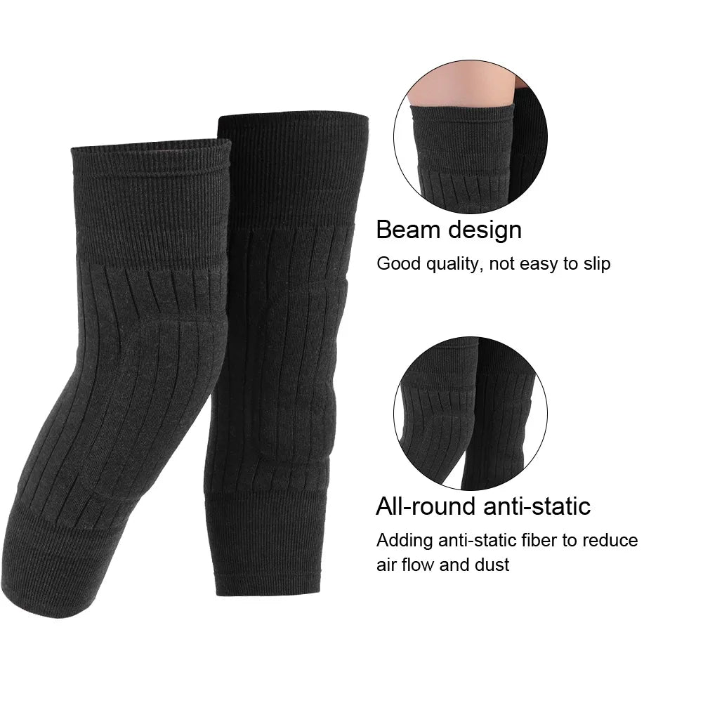 Thick Warm Wool Knee Warmer Pads – Super Elastic Knee Support Protector