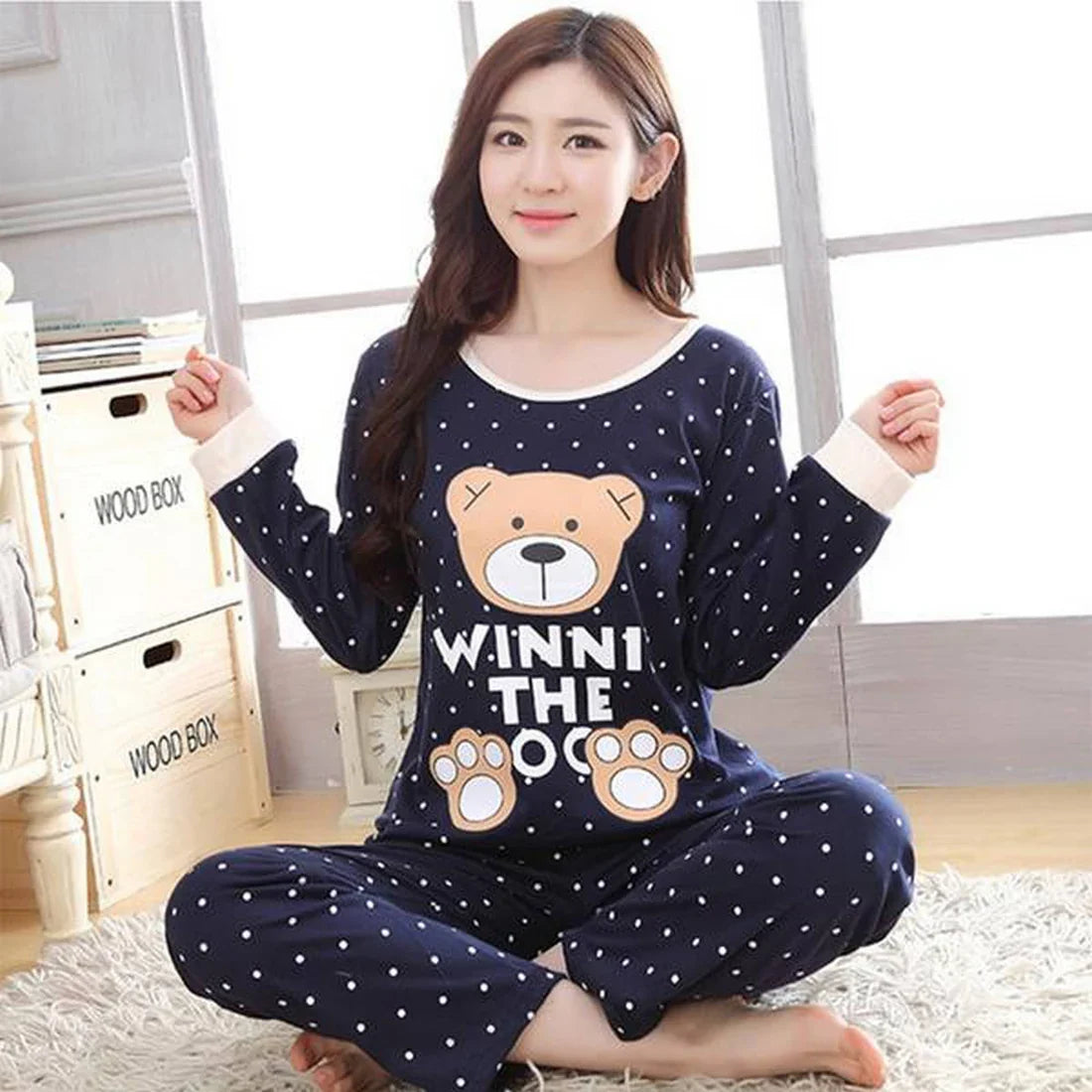 Blue Winni The Bear Night Suit
