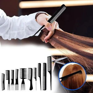 Set of 10 Pcs Anti Static Professional Hair Brush For Kids Hairstyle Comb Set
