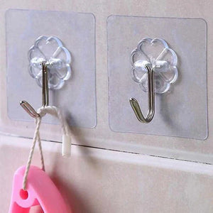 Wall Adhesive Hooks (10 Pcs)