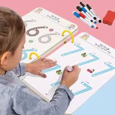 Stroke Line Dot To Dot Toddler Erasable Paper Training Book Pen Control For Kids