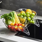 Versatile Durable Plastic Kitchen Drain Basket for Washing Fruits and Vegetable or More Use in Home and Restaurant