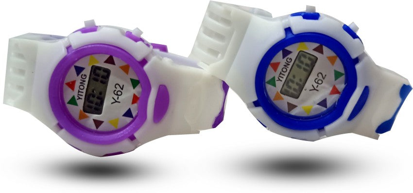 (Pack of 3) Fancy Yitong Y 302 Kids Plastic Digital Watch For Children