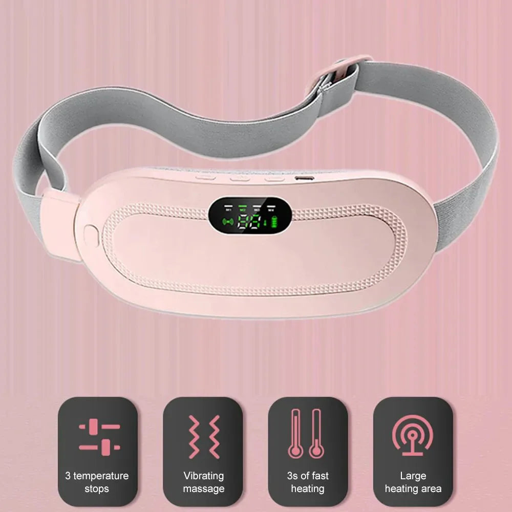 Portable Menstrual Heating Pad with 3 Heat Levels &amp; 3 Vibration Massage Modes