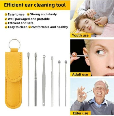 Innovative Spring Earwax Cleaner Tool Set – Spiral Design Stainless Steel