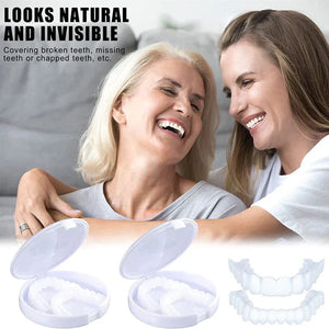 Snap On Smile Veneers Moldable False Artificial Braces Teeth Kits For Men And Women