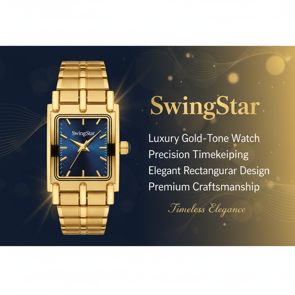 Swingstar Golden & Black Dial Women Watch